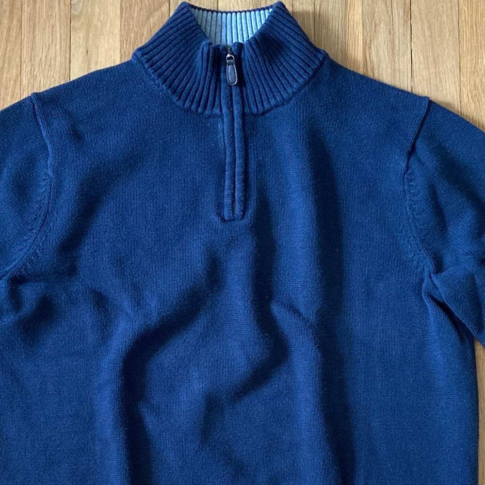 L.L. Bean Double L Cotton Sweater, Quarter-Zip - Men's XL-Tall